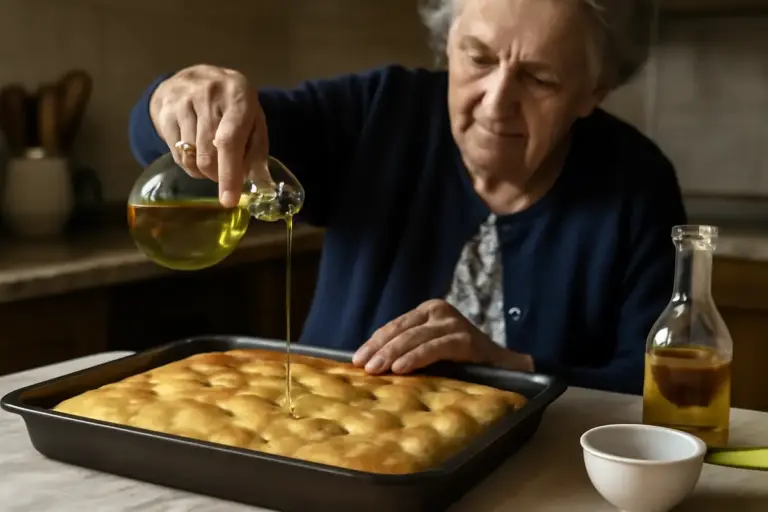 Focaccia genovese casalinga: il gesto finale della nonna che la rende soffice anche il giorno dopo