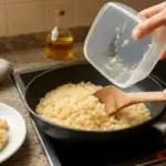 Come evitare che il risotto avanzi di casa diventi colloso riscaldandolo? Il metodo semplice che mantiene la cremosità
